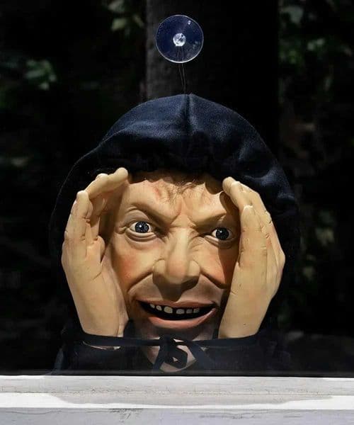 Scary Peeper Freak Halloween Decoration Clown Indoor and Outdoor Window Hanging Mask for Spooky House Party Scares W250915