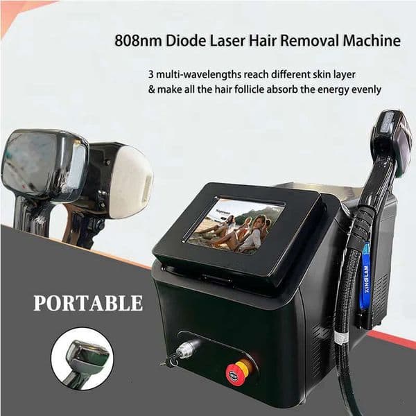 Hot High Durable Millions Shots Diode Laser Hair Removal Machine 808Nm Diode Laser Permanent Depilation Follicle Penetration Skin Rejuvenation Center