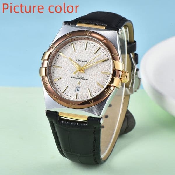 Ome Wrist Watches for Men 2025 New Mens Watches Three needles Quartz Watch High Quality Top Luxury Brand designer Clock Leather Belt Fashion constellations
