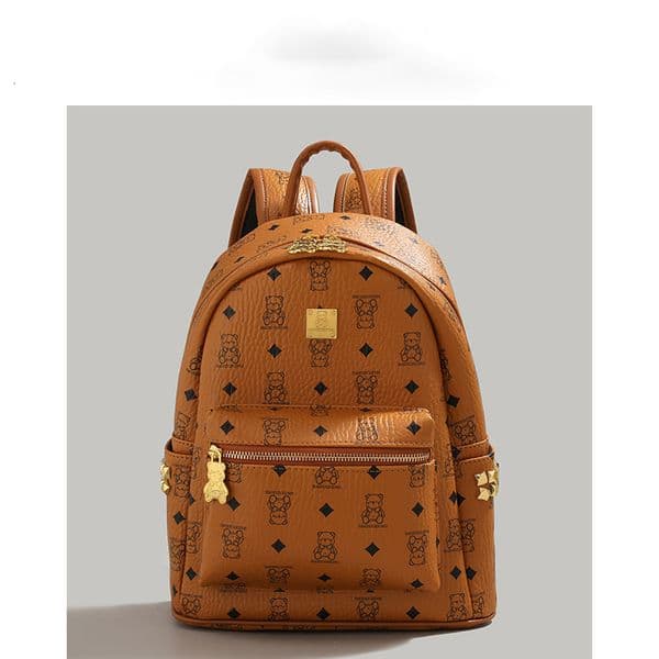 Luxury Brand Designer Bag Cute Bear Commuter Backpack 2025 New Fashion Versatile Trendy Women's College Student Backpack Large Capacity School Bag