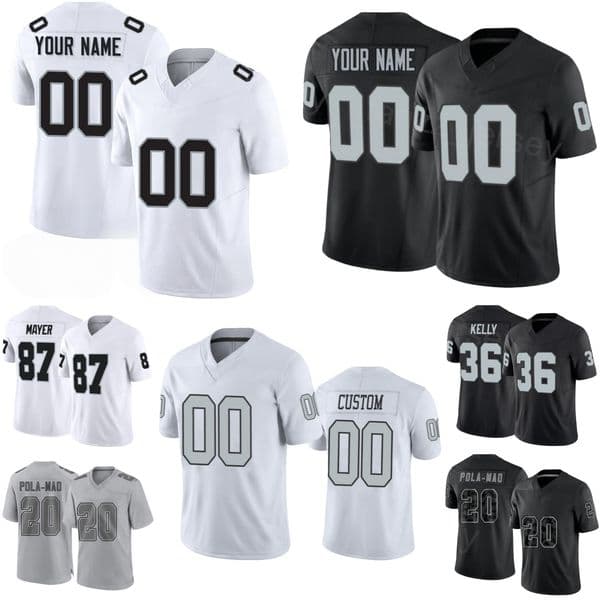 2025-26 Custom Football 20 Isaiah Pola-Mao Jerseys Color Rush 87 Michael Mayer 36 Kyu Blu Kelly 1 Tre Tucker 57 Germaine Pratt 10 Donte Thornton 7 Geno Smith TuXiZhe