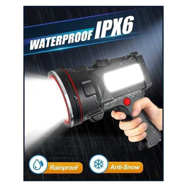 200000 Lumens Bright High Lumen Handheld Spot Light 12000 MAh Rechargeable LED Spotlight Flashlight W250915