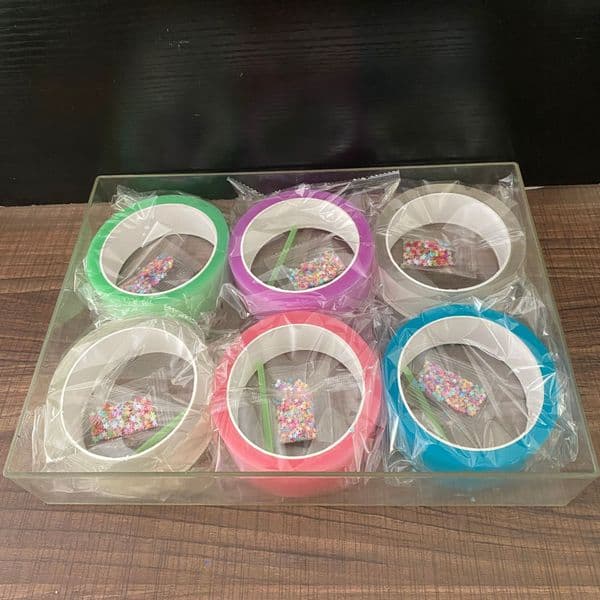 Colorful Bubble Nano Tape DIY Handmade Squeeze Fun Glue Set with Sequins Blowing Tube Double-Sided Craft