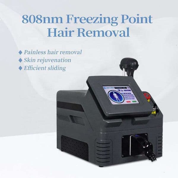 Hot Professional Diode Laser 808Nm Painless Hair Remove Permanent Depilation Ice Point System Skin Cooling Laser Skin Rejuvenation Instrument