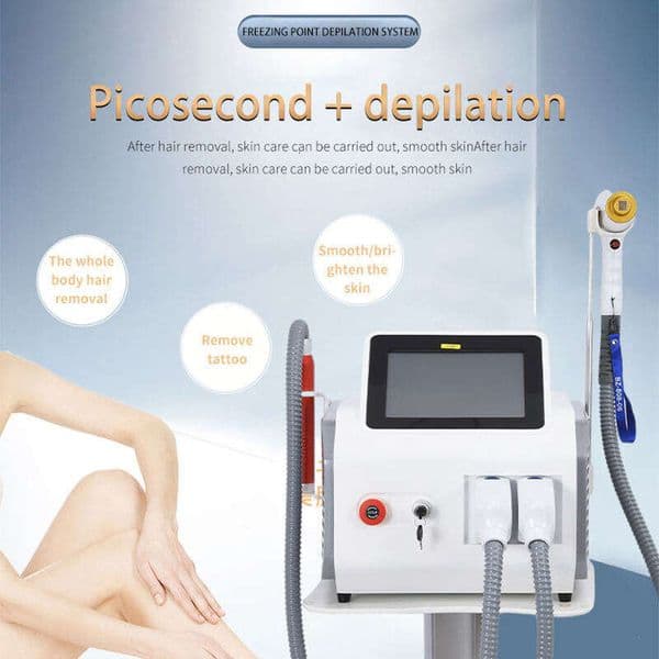 Hot 2025 Latest Portable Depilation Hair Removal Machine Tattoo Wrinkle Remove Diode + Pico Laser Salon Adjustable Big Spot Size For Home Use
