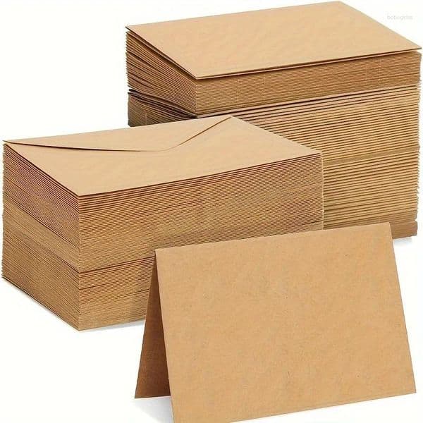 Gift Wrap 20/50pcs Premium Kraft Paper Envelopes - Perfect For DIY Greeting Cards Wedding Invitations & Birthday Notes
