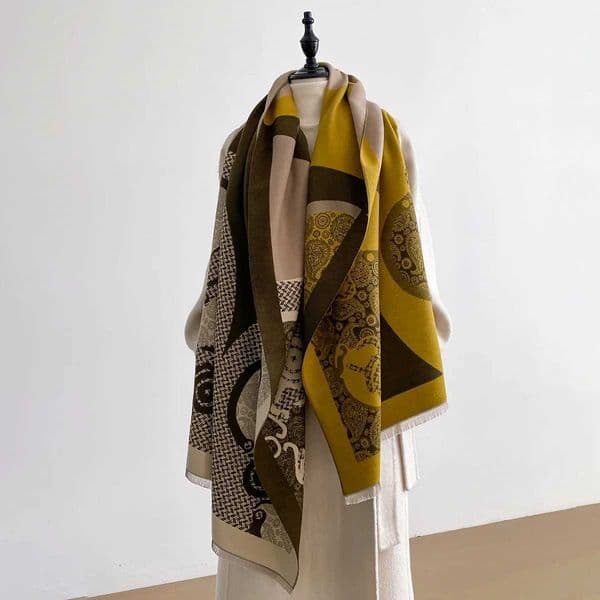 Fashion Winter Scarf Women Print Imitation Cashmere Warm Foulard Luxury Scarves WrAPs Thick Soft Bufanda LaDY ShAWl W250916