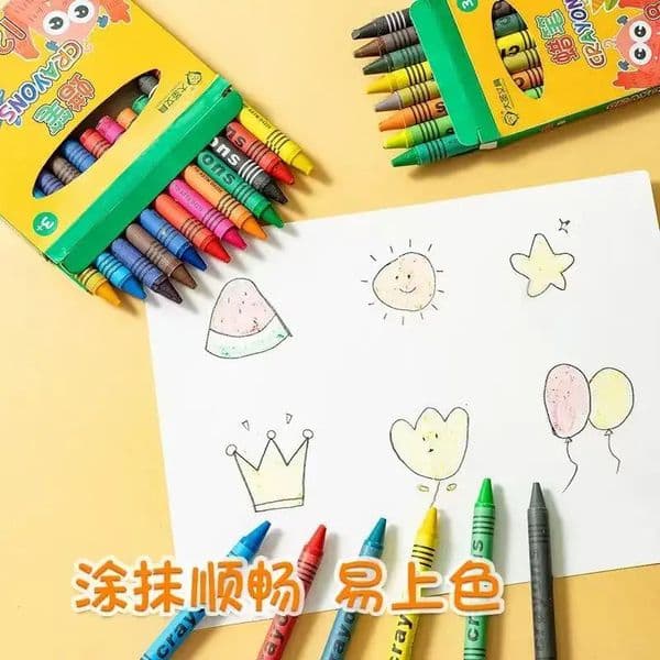 81224Colors Wax Crayon Do not Dirty Hands Washable Crayons Drawing Painting Crayon Sticks Colored Wax Crayons Art Supply 250915BJ