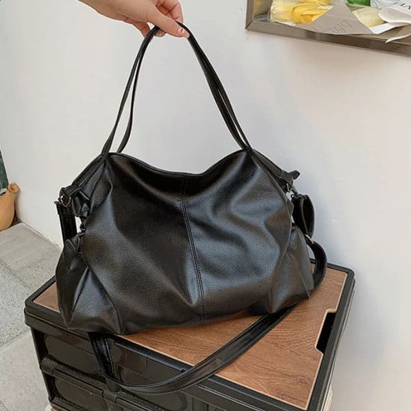 Shoulder Bags for Women Large Hobo Shopper Bag Solid Color Quality Soft Leather Crossbody Handbag Lady Travel Tote Bag 250915cjBJ