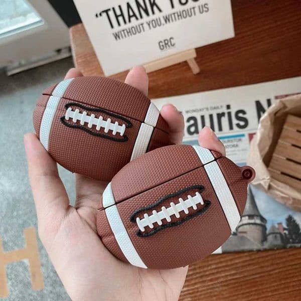 3D Cute Cartoon Rugby Earphone Case For Airpods Pro 2 Creativity Football Silicone Soft Charging Box Cover For Airpods 1 2XJ250916