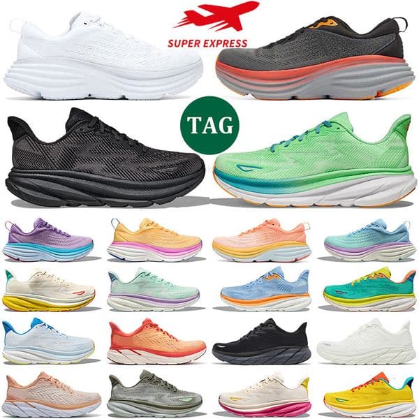 Hokawomen New Shoes Clifton 9 Bondi 8 Unisex Lightweight Casual Sneakers Breathable Running Shoes for Men Women Comfortable Walking Shoes