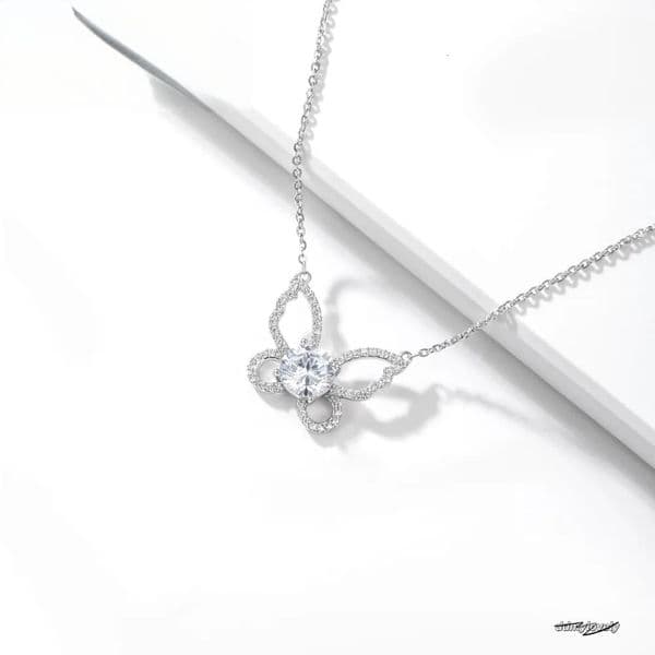Hot Sales Mama Women's S Sier Charm Butterfly Pattern Necklace Jewelry ddmylovely