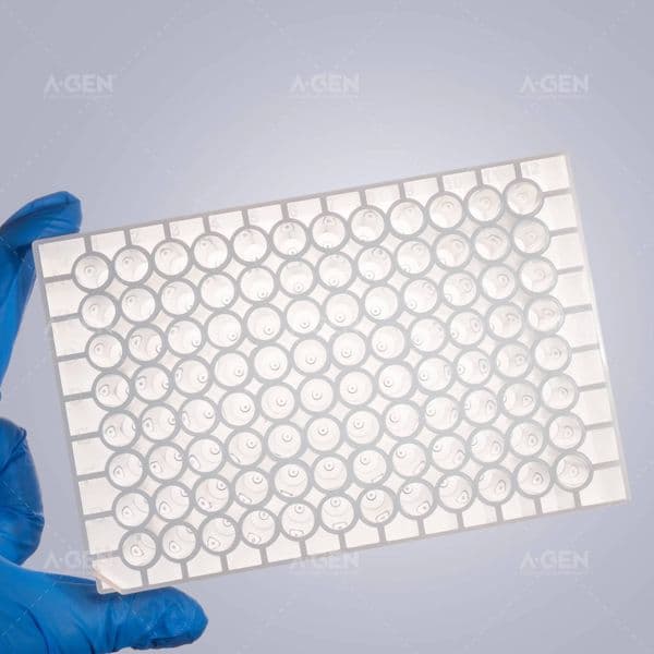 Disposable 96-Well Deep Plate 1.3ml V-Shaped Bottom Round Hole Individual Well PP Laboratory Consumables