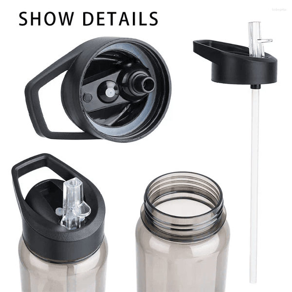Water Bottles 750ml Travel Portable Leakproof Clear Drinking Cup Food Degree Plastic