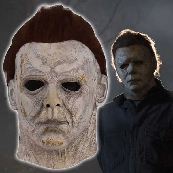 Halloween Scary Killer Full Head Mask Michael Myers Mask Creepy Fire Burn Scar Latex Face Mask Cosplay Costume Party Props KnifeXJ250916