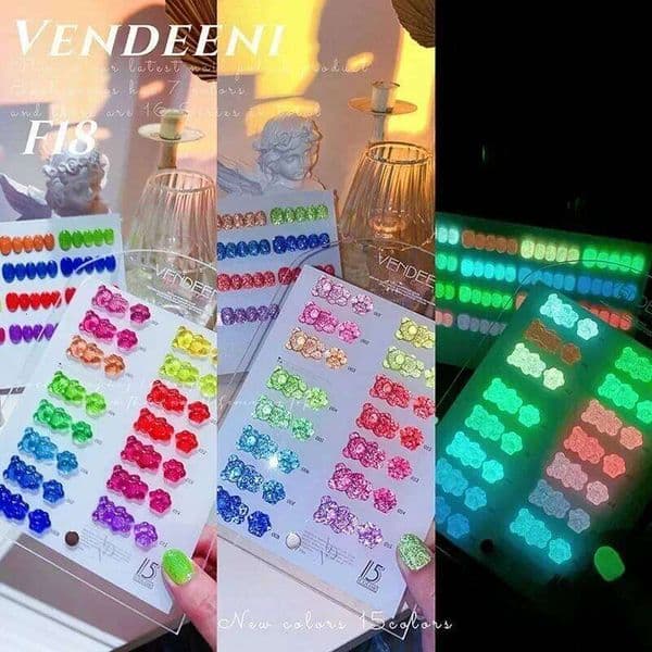 Fluorescent Glow-In-Dark Sequins Polish Neon UV LED Nails Soak Off Varnish Luminous Nail Art Gel M250912