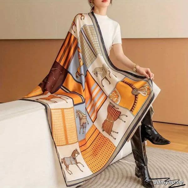 Silk Shawl Square Scarf For Women Satin Fashion Wraps Neckerchief Or Blanket Female Hair Bands Ribbon Headband Bandana Pareo Z250807 ddmyHome