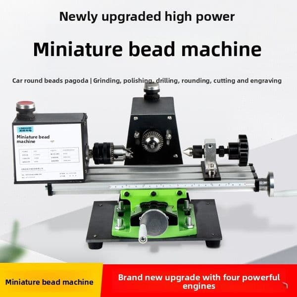 Buddha Lathe Grinding Polishing Cutting Round Hole Punching Pagoda Wooden Bead hine Mini DIY Woodworking