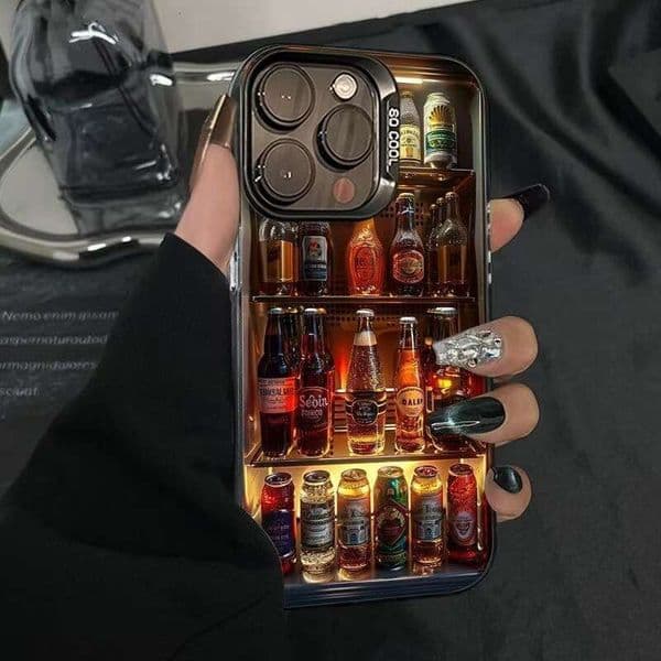 Refrigerator Beer Compatible Apple 15 Max Phone Case iPhone 16 New 14 Pro Premium 17 Trendy