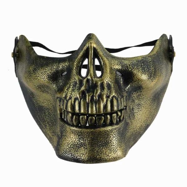 Skull Mask Horror Half Face Skeleton Mask for Halloween Carnival Party Hunting Game CS Cosplay Props Skull Shaped Face ProtectorXJ250916