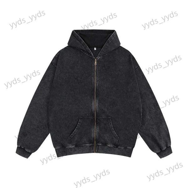 Washed and aged sweatshirt loose hoodie for young couples roundneck jacket zipup sweatshirt mens suit set T250916