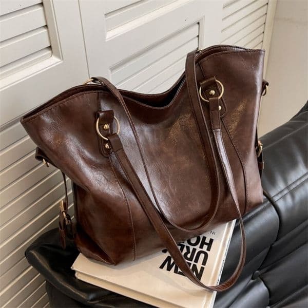 Large Capacity Shoulder Bags for Women Fashion Hobo Shopper Bag Solid Color Soft Leather Crossbody Handbag Lady Travel Tote Bags 250915cjBJ