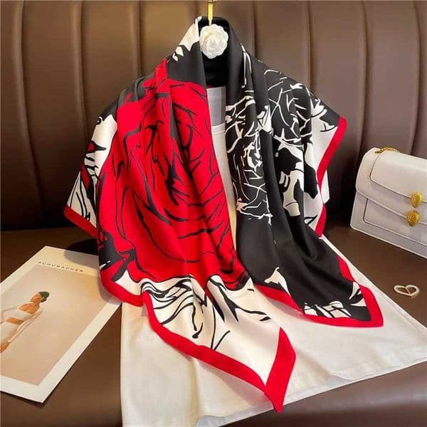 New Design Luxury 90cm Twill Silk Women Scarf Sunscreen Foulard Shawl Hijab Female Hair Hijab Wraps Neckerchief Bandanda Echarpe Z250916