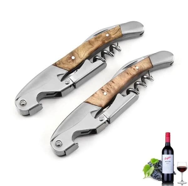 Openers Wood Handle Professional Wine Opener Mtifunction Portable Screw Corkscrew Bottle Cook Tools Z 9.7-5
