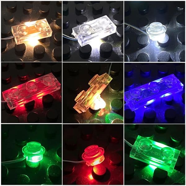 Lamp 135Pin Port Building Block MOC Accessories Signal Thin Led Light Toys HighTech City Street Remote Control Toy250916BJ