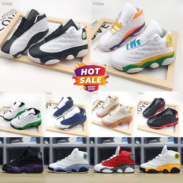 2026 New 13 Kids 13S Toddlers Sneakers Boys Basketball Shoes Children Chicago Designer Black Red Trainers Baby Kid Youth Infants Flint Sneaker 22-35