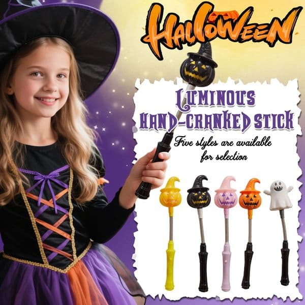 Halloween LED Glow Wands Pumpkin LightUp Stick Ghost Glowing Rod Flexible SpringBuiltin Batteries Party Favors Decor 250917BJ