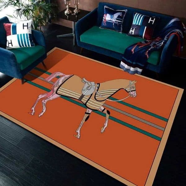 Ethnic Frame Carpet Horse Printing Hallway Living Room Mat Non Slip Bedroom Floor Table Mats Washable Kitchen Area Rug