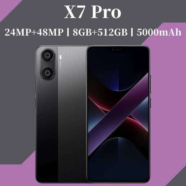 Global Vision X7 Pro Ultra Smartphone Android 16Gb RAM 512Gb ROM 6.5 Inch 2280X1080hd 24+48Mp 4 5G Network Mobile Phone