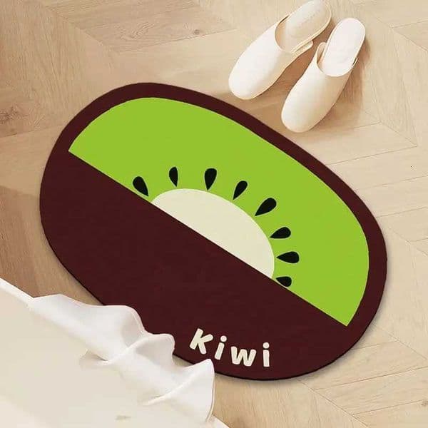 Carpet bathroom absorbent dirt resistant non slip floor mat bathroom diatom mud foot mat fruit shaped bathroom door Z250917