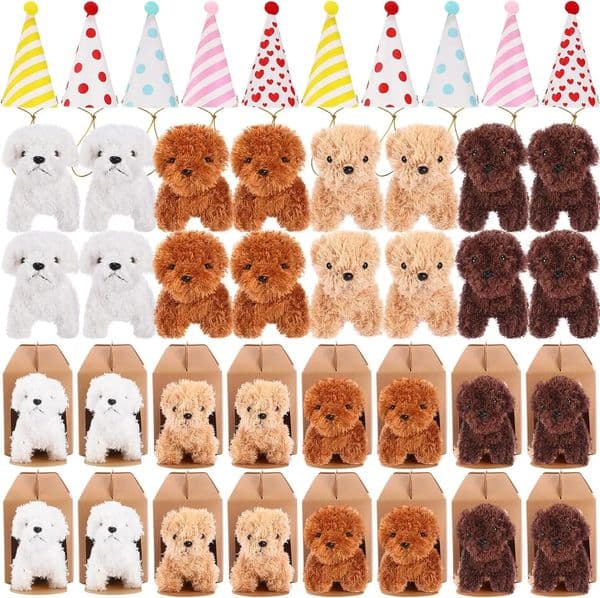 1280Set Mini Plush Puppy Stuffed Dogs with Keychain Adopt A Pet Dog Party Favors Goodie Bags Animals Bulk Gift Toys 250917BJ
