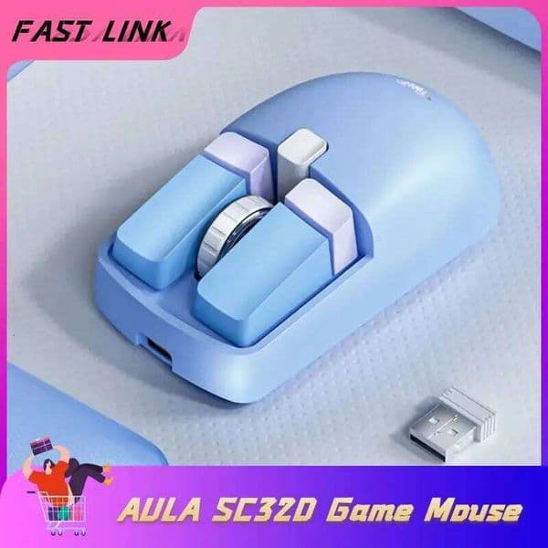 AULA Sc320 Mouse Wireless 2.4G Dual-Mode Bluetooth Charging Cute Girl For PC Laptop Ipad Office Esports Boy Gift