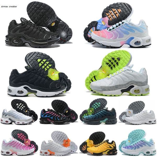 2026 Kid Shoes TN Kids Running Shoes Tn Enfant Breathable Soft Sports Chaussures Boys Girls Tns Plus Sneakers Youth basketball Requin Trainers 25 35 Free Ship