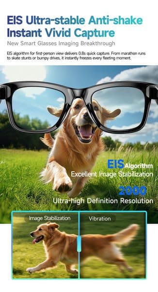 AI-Powered W610 Smart Eyewear: HD Camera & Active Noise Cancellation