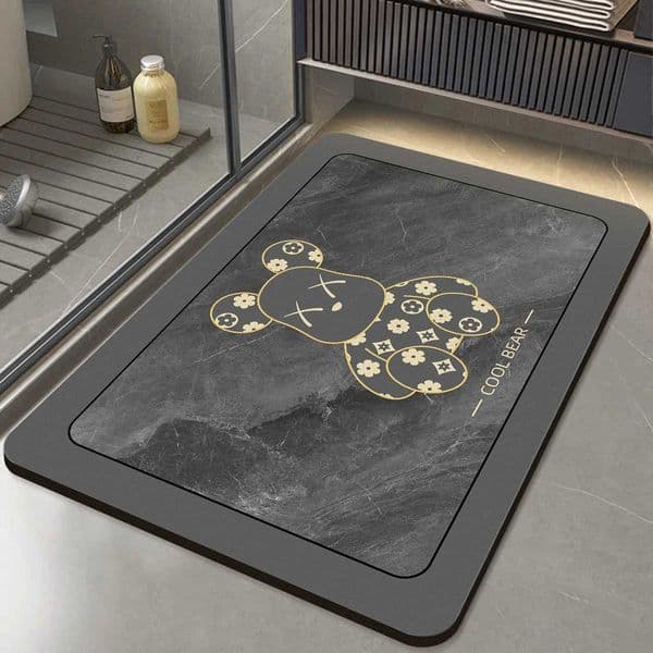 Soft diatom mud bathroom nonslip floor mat quickdrying foot mat at the door of the bathroom toilet rug Z250917