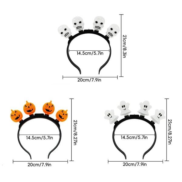 Halloween Party Headband Led Shine Horror Headands Party Cosplay Funny Props Headdress Masquerade Mischief Halloween Decoration 250917BJ
