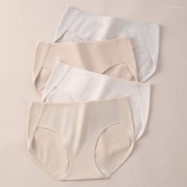 Women's Panties 3PCS Briefs Sexy Breathable Colored Cotton Underwear High-slit Mid-waist Comfortable Soft Intimates