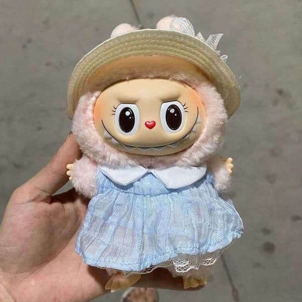 17Cm MOKOKO V1 V2 V3 Mini Labubu Doll V3 Generation Sister Vinyl Plush Pendant Trendy Toy Doll Pendant Labubu
