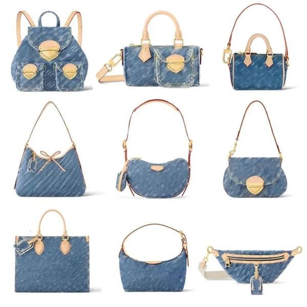 Designer Shoulder Bag Luxury Women Handbag Blue Denim Underarm Bag Classic Print Crossbody Bag Fashion Fug
