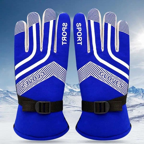 Men Fleece Ski Gloves Cycling Bike Gloves Touchscreen Nonslip Snowboard Warm Gloves Full Finger Winter Outdoor Gloves Z250917
