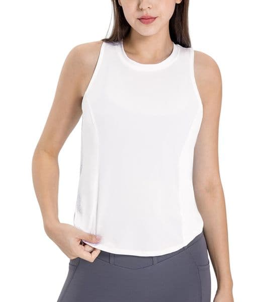 Womens Cross Back Sports Bra for Yoga Fitness Breathable Sleeveless Workout Top with Stylish Design Stretchy Seamless Gym Wear for Running Training