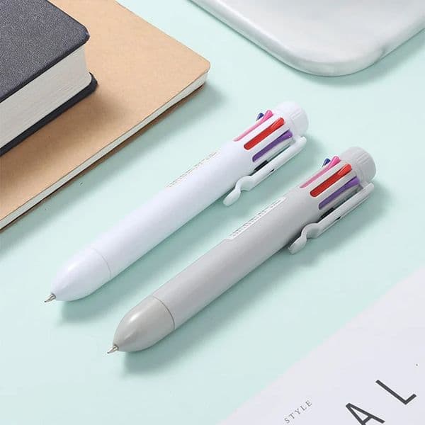 8 Colors in 1 Ballpoint Pen 07 Mm Black Purple Pink Orange Green Red Blue Lake Blue Multi Writing Pen Ballpoint With 250917BJ