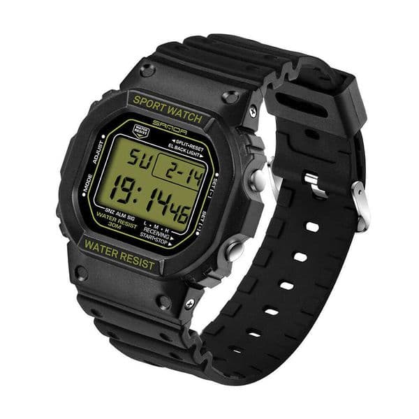 DHgargets Sanda Multifunctional Electronic Men and Women Sports Watch Waterproof Luminous Student fashion Wristwatch