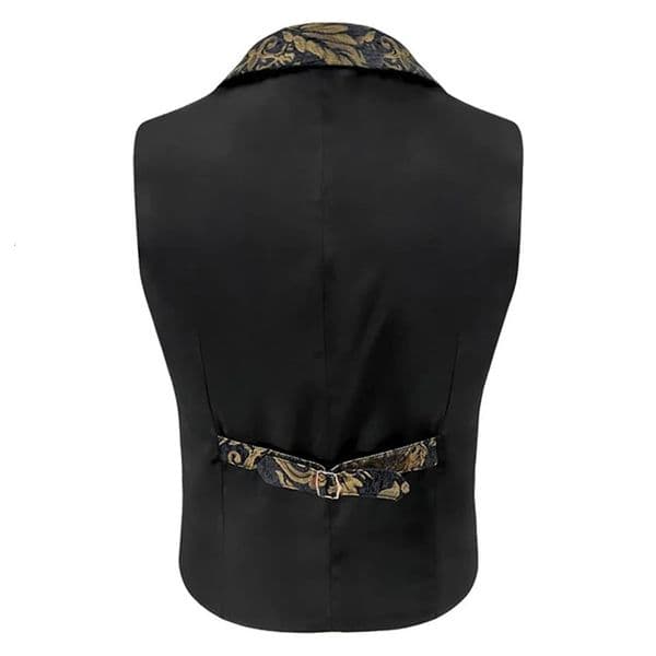 Formal Mens Waistcoat Gothic Steampunk Decorative Pattern Vest Victorian Cosplay Waistcoat for Wedding Business Suit 250917BJ