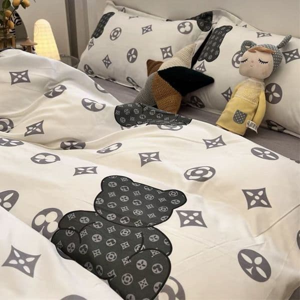 Nanjiren Four-Piece Solid Color Sheet Duvet Cover Student Dormitory Single Double Bed Three-Piece Bedding Set S26 7d