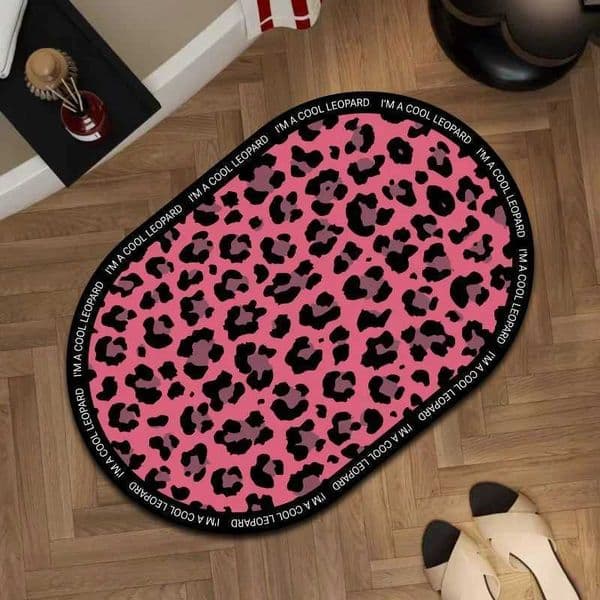 Dopamine leopard print bathroom diatom mud floor mat dirtresistant household bathroom door waterabsorbing nonslip foot mat Z250917